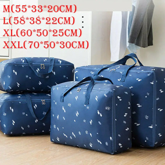 Large Portable Storage Bags Box Oxford Clothes Quilt Bedding Duvet Laundry Pillows Zipped Folding Clothing Packing Organizer