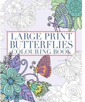 Large Print Butterflies Colouring Book - Arcturus Large Print Colouring - Tansy Willow