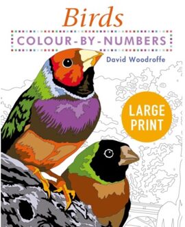 Large Print Colour By Numbers Birds - Arcturus Large Print Colour By Numbers Collection - David Woodroffe