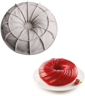 Large Size Spiral Shape Silicone Form for Baking Pan Pastry Baking Tray Chiffon Cake Mousse Mold Cake Decorating Tools