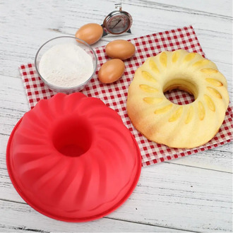 Large Spiral Shape Food Grade Silicone Cake Mold Bread Fluted Pan Tools Cake Mould Baking Form Bakeware Bakery 3d G4R8