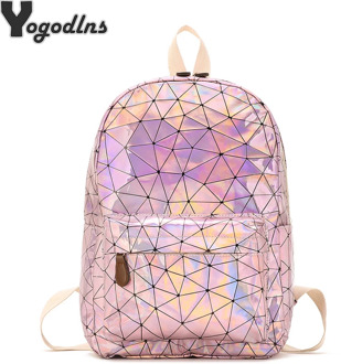 Large Travel Bags Laser Backpack Women Men Girls Bag PU Leather Holographic Backpack School Bags for Teenage Girls fashion bag
