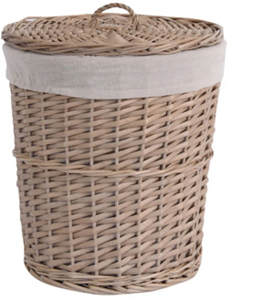 Large Wicker Weave Storage Basket with Lid Dirty Clothes Toy Basket Laundry Basket Hand-Knitted Art