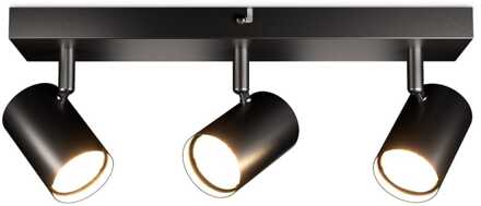 Lark - LED Plafondlamp - 3 spots - GU10 Fitting - Kantelbaar & Draaibaar - Zwart
