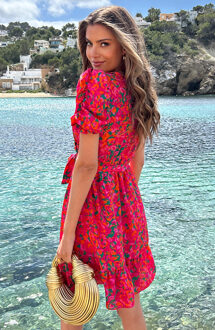 Las Salinas Jurk Multicolor Roze