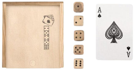 Las vegas speelkaarten en dobbelstenen Bruin/groen - One size