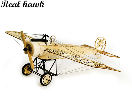 Laser Cut Balsa Wood Airplane Model Fokker-E Aircraft Wood Craft Construction Kit DIY 3D Wooden Puzzle Toy for Self-Assembly