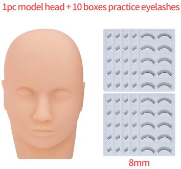 Lash Praktijk Hoofd Training Mannequin Platte Kop Praktijk Make Up Praktijk Wimper Wimpers Extensions 1stk en 10 Boxes