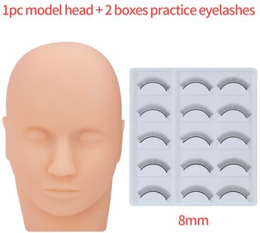 Lash Praktijk Hoofd Training Mannequin Platte Kop Praktijk Make Up Praktijk Wimper Wimpers Extensions 1stk en 2 Boxes