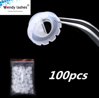 Lashes Extension Supplies 100pcs/bag Eyelashes Glue Holder Cup Rapid Bloom Flower Glue Cup Eyelash Extension Volume Fans Makeup