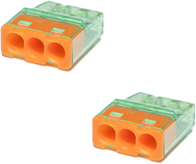 Lasklem - Vintex - 3 Polig - 0.2-2.5 mm2 - Oranje - 2 Stuks