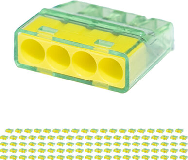 Lasklem - Vintex - 4 Polig - 0.2-2.5 mm2 - Geel - 100 Stuks