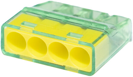 Lasklem - Vintex - 4 Polig - 0.2-2.5 mm2 - Geel - 500 Stuks