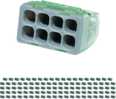 Lasklem - Vintex - 8 Polig - 0.2-2.5 mm2 - Grijs - 100 Stuks