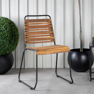 Lasse houten tuinstoel naturel Bruin