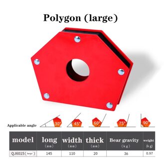 Lassen Armatuur, Vastgesteld Op Een 90 Graden Haakse, Gebruikt Voor Ijzer Lassen Body Positionering, elektromagnetische Lassen Positione Polygon (groot)