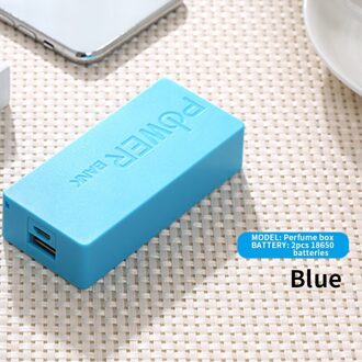 Lassen-gratis mobiele power geur vorm shell gemonteerd opladen schat Diy power bank case blauw