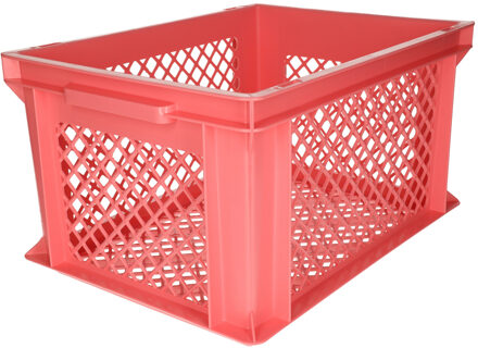 Lastpak Fietskrat - roze - lichtgewicht - 40 x 30 x 22 cm - melkkrat