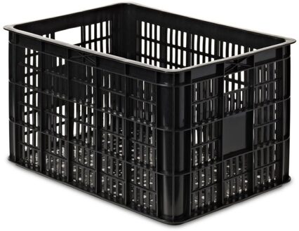 Lastpak Fietskrat - zwart - 50 x 35 x 26 cm - kunststof - opbergkrat