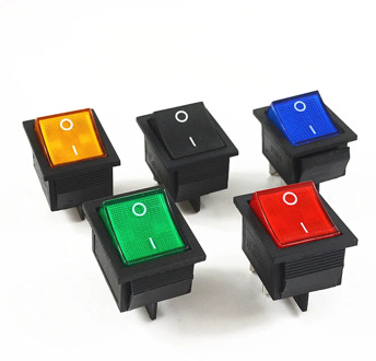 Latching Rocker Switch Power Switch I/O 4 Pins with Light 16A 250VAC 20A 125VAC KCD4