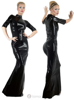 Late X Latex jurk met doorlopende rits, LX2900092 - Maat:: S