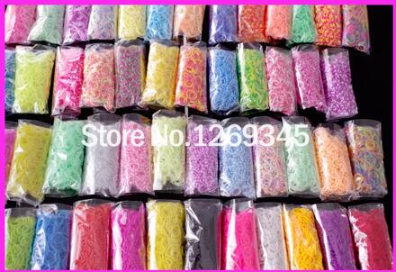 Laten we 6000 pc/20 kleur Gom Voor Armbanden Heetste Loom Bands Vullingen Loom Elastiekjes Voor DIY ARMBAND Armband Rubber