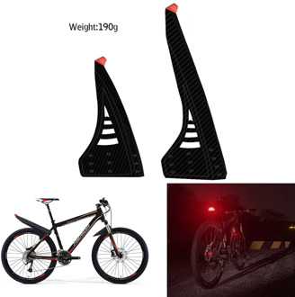 Latest bicycle fenders Carbon twill plastic Reflective sticker fenders set bike mudguard rear front wing for bike Accessories