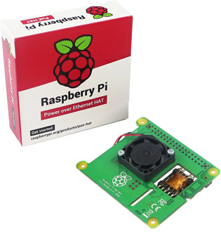Latest Raspberry Pi PoE HAT Add-on Board with Temperature-Controlled Fan Power Over Ethernet HAT for Raspberry Pi 4 Model B /3B+