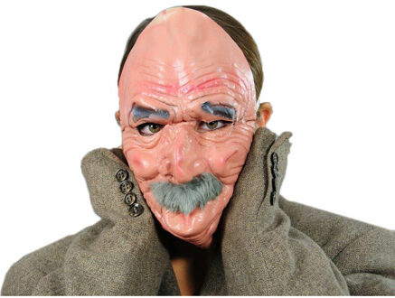Latex carnaval verkleed masker Abraham pop - oude man/opa - volwassenen Multi