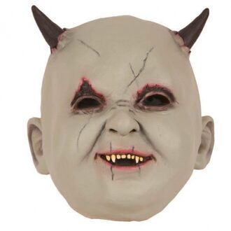 Latex horror masker baby duivel Multi