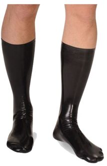 Latex Sokken Pure Black Unisex Waterdichte Korte Sokken 0.4mm Size S-XXL