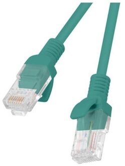 Latiguillo de red lanberg pcu6-10cc-0025-g - rj45 - utp - cat 6 - 0.25m - verde