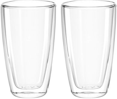 Latte Macchiato Glazen - Dubbelwandig - 33 Cl - Set Van 2 Transparant