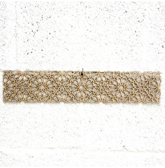 Lattice Arabic Wood 10x50 cm-Geometric Designs-Laser cutting-Model Najma