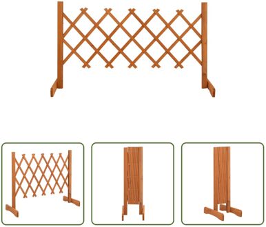 Latwerk - Massief Vurenhout - Uitschuifbaar - 120 x 60 cm - Oranje