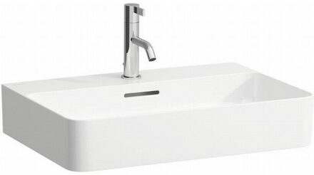 Laufen VAL wastafel 42x65x11.5cm met kraangat met overloop geslepen onderzijde SaphirKeramik wit H8162840001041