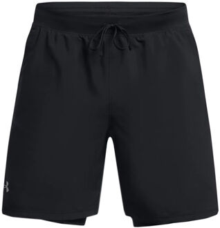 Launch 5 Inch 2-in-1 Shorts Heren-Zwart - M