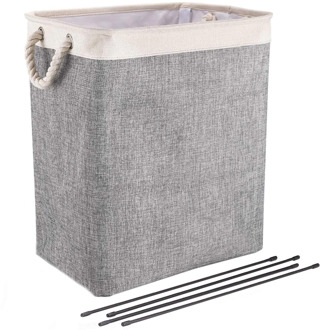 Laundry Basket with Handles, Foldable Clothes Basket Laundry Hampers Storage Bin Brackets for Toys Clothing Organization