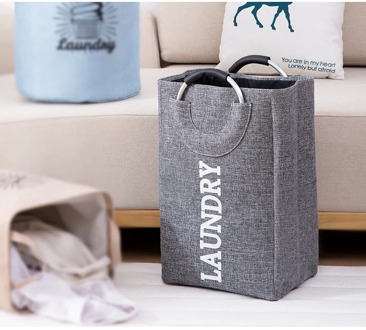 Laundry Hamper with Round Handles Collapsible Washing Basket Waterproof Clothes Storage Basket Waterproof Large Capacity 2020