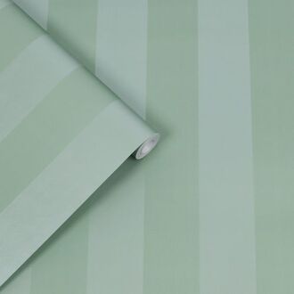 Laura Ashley Vliesbehang | Lille Pearlescent Stripe - Groen