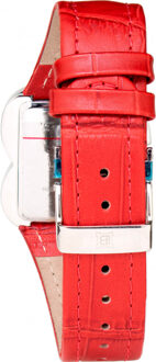 Laura Biagiotti Dameshorloge Kwarts Zilver Rood - One Size