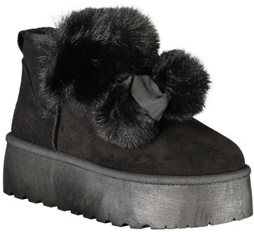 Laura Biagiotti Platform Bont Pom Boots Zwart
