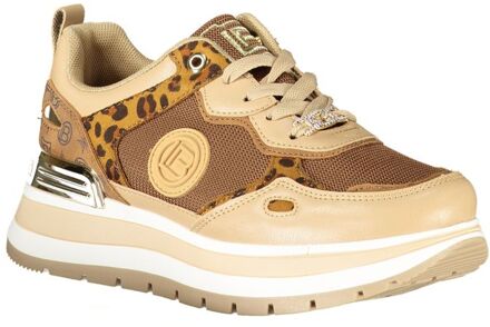 Laura Biagiotti Platform Leopard Sneakers Beige