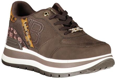 Laura Biagiotti Platform Logo Sneakers Donker Bruin