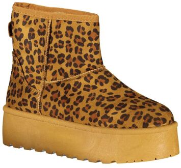 Laura Biagiotti Platform Luipaardprint Enkellaarsjes Beige - EU 39