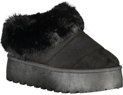 Laura Biagiotti Platform Sneakers met Berenbont Trim Zwart