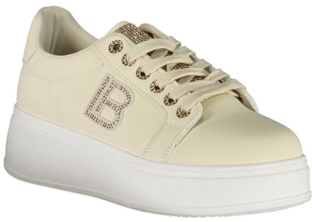 Laura Biagiotti Platform Sneakers met Juweel Logo Ivoor