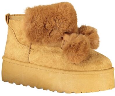 Laura Biagiotti Platformlaarzen met nepbontafwerking Bruin - EU 40