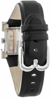 Laura Biagiotti Unisex Horloge Kwarts Zwart & Zilver - maat Zwart en zilver