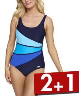 Laura Chlorine Resistant Swimsuit Blauw,Versch.kleure/Patroon,Zwart,Roze - 36,38,40,42,44,46,48